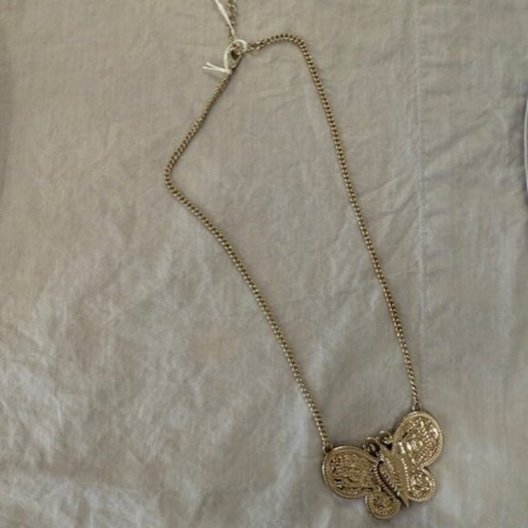 Park Lane “NASH” Necklace – Gold Filigree Butterfly - Picture 2 of 4